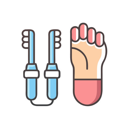High-Frequency Acne Treatment Tool with Hand Illustrationのイラスト素材