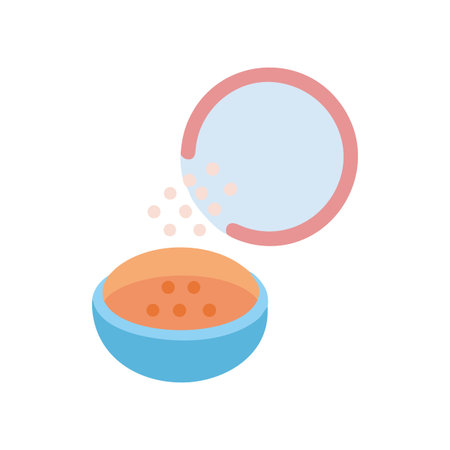 Salting Food Illustration with Bowl, Shaker, on Blackのイラスト素材
