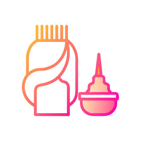 Hair Dye Kit: Brush and Applicator Illustrationのイラスト素材