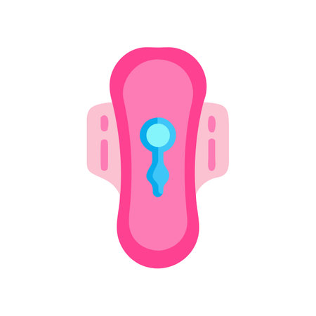 Feminine hygiene sanitary pad illustration for menstruation conceptのイラスト素材