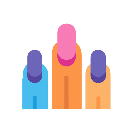 Stylish Colorful Nails with different colors illustration designのイラスト素材