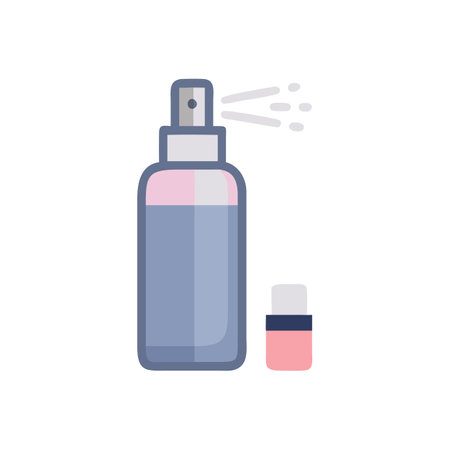 Spray Bottle and Refillable Container Icon on Blackのイラスト素材