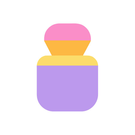 Colorful Cosmetic Jar Design on a Black Backgroundのイラスト素材