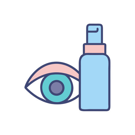 Eye Drops for Relief: Illustration on Black Backgroundのイラスト素材