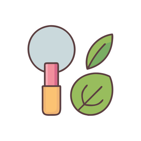Nature Inspired Beauty: Lipstick with leaves on black backgroundのイラスト素材