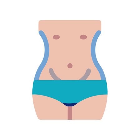 Female body vector illustration, silhouette, shape, figureのイラスト素材