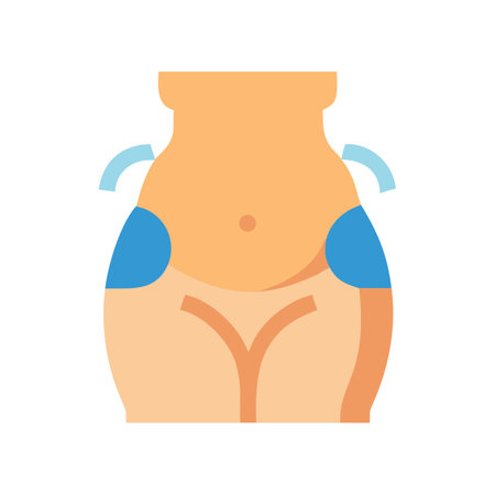 Liposuction Concept Illustration: Before and After Aesthetic Treatmentのイラスト素材