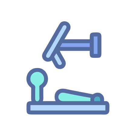 Stylish Microscope Icon in Blue and Cyan Colorsのイラスト素材
