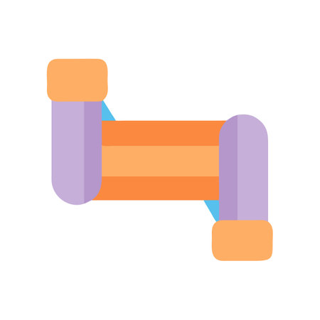 Abstract horizontal shape with purple and orange colorsのイラスト素材