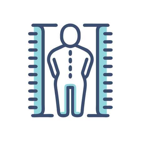 Full body scanner symbol icon for security purposesのイラスト素材