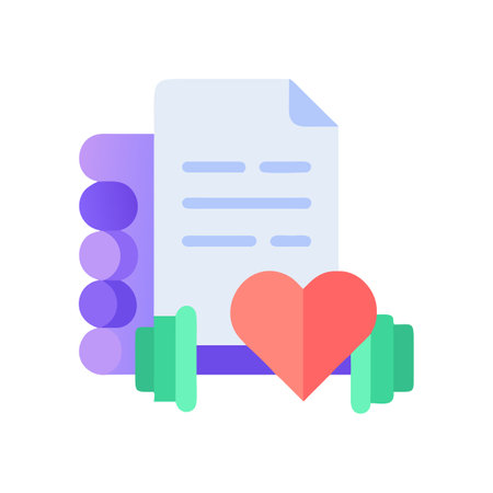 Heart Healthy Fitness Plan and Training Exercises Vectorのイラスト素材