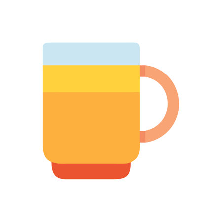 Modern Orange Coffee Cup Icon Design Illustrationのイラスト素材