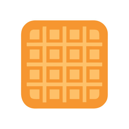 Simple Waffle Icon on a Black Backgroundのイラスト素材