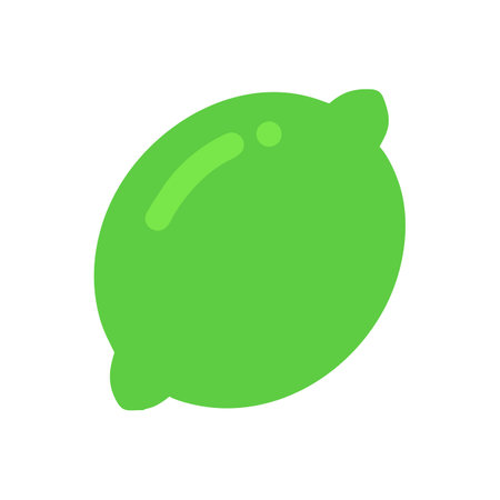 Simple Lime Illustration on a Black Background, Lime Greenのイラスト素材