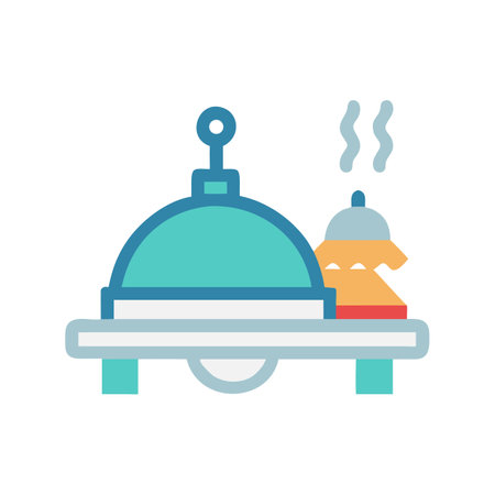 Blue and Beige Food Platter Still Life Illustrationのイラスト素材