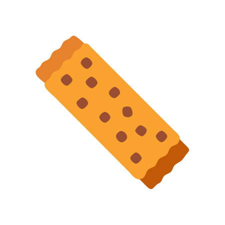 Cartoon Chocolate Chip Cookie Illustration on Black Backgroundのイラスト素材