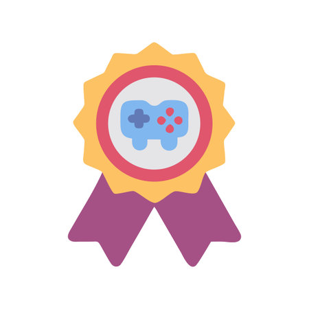 Gaming Award Ribbon Illustration for Esports and Gamers