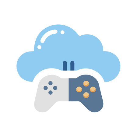 Cloud Gaming Platform Technology, Game Controller, Online Multiplayerのイラスト素材