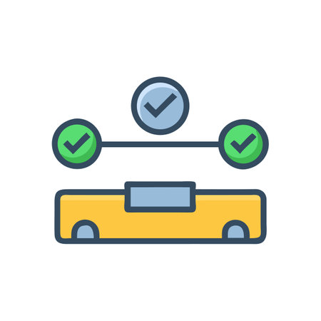 Level tool and checklist icons for construction tasksのイラスト素材