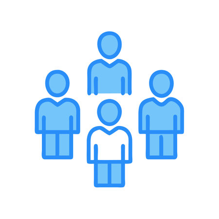 Team Hierarchy Icon: Leader, Manager, and Employeesのイラスト素材
