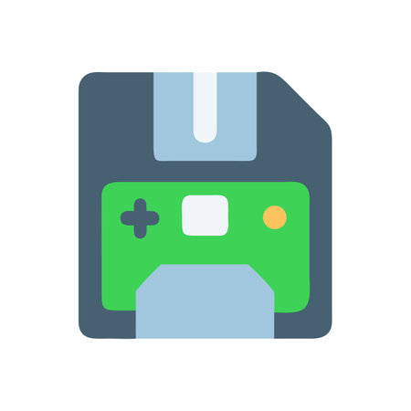 Retro Game Data Floppy Disk for Nostalgic Gamingのイラスト素材