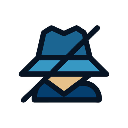 Anonymous User Icon with Hat - Simple, Vector Illustrationのイラスト素材