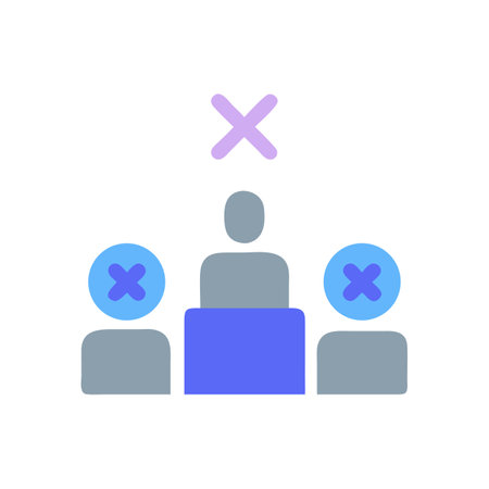 Social Distancing Concept with Meeting and People Rejectionのイラスト素材