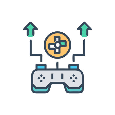 Gaming Controller with Upward Arrows - Game Development