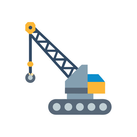 Wrecking Ball Crane Icon: Demolition, Construction, and Industrial Useのイラスト素材