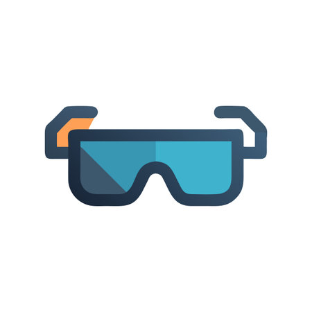 Safety glasses icon symbol illustration vector on black