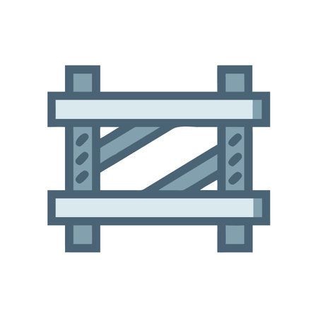 Illustration of scaffolding on a black background iconのイラスト素材