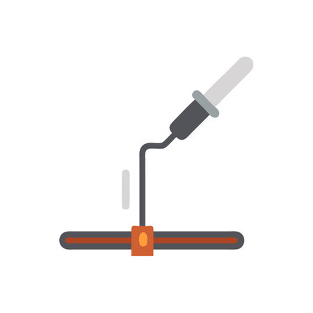 Soldering iron vector icon for electronics repair conceptのイラスト素材