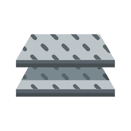 Two Steel Sheets with Textured Surface on Blackのイラスト素材