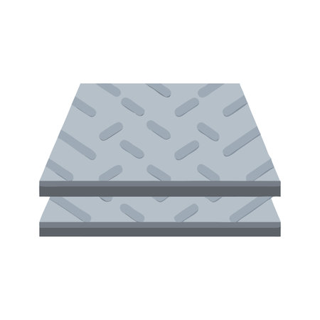 Two metal plates stacked on top of each otherのイラスト素材