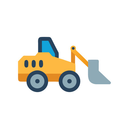 Yellow Skid Steer Loader Construction Vehicle Illustration Imageのイラスト素材