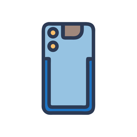 Modern smartphone icon with dual cameras illustration vectorのイラスト素材