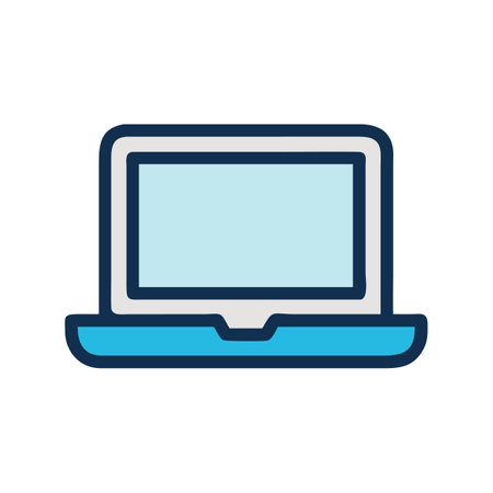 Laptop Icon Illustration with Clean Design for Digital Workのイラスト素材