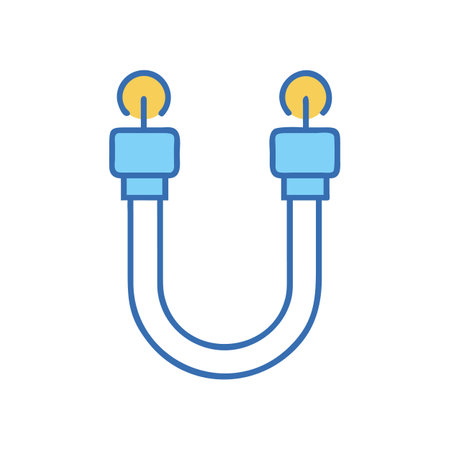 Simple Horseshoe Magnet Icon with Black Background Graphicのイラスト素材