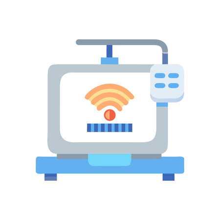 Stylish Flat Vector Illustration of Wi-Fi Router