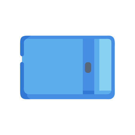 Blue Business Card Case Icon Flat Design Vectorのイラスト素材