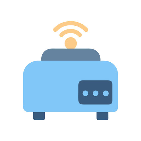 Wireless Router Flat Icon for Network Connectivityのイラスト素材
