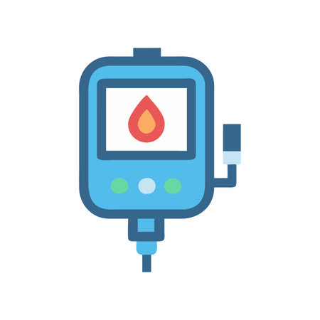 Blood Glucose Meter icon for Diabetes Health Managementのイラスト素材