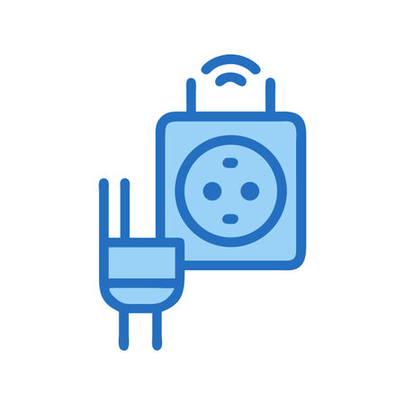Smart plug and outlet icon for smart home