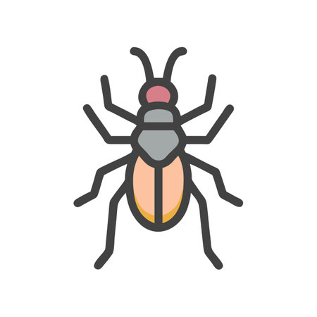 Colorful Insect Illustration on Black Background - Vector Graphic