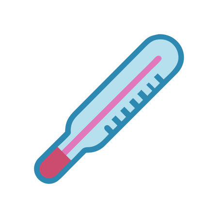 Minimalist Thermometer for Medical Illustration and Graphic Design
