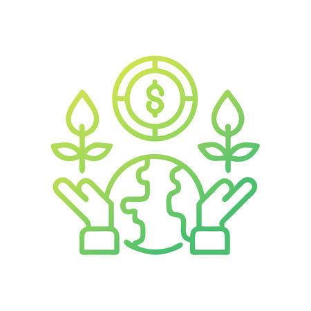 Sustainable Investment: Growing Green Economy for the Futureのイラスト素材