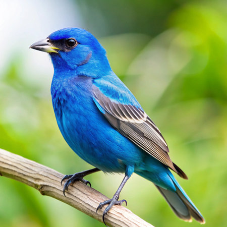 Male Himalayan Blue Flycatcher (Cyornis phoenicurus) in Thailandの写真素材