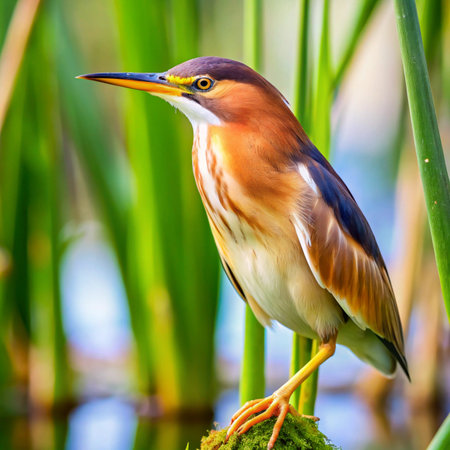 Bird (Chinese Pond Heron) in the nature habitat, Thailand.の写真素材