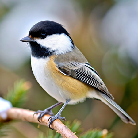 Black-capped Chickadee (Poecile atricapillus)の写真素材