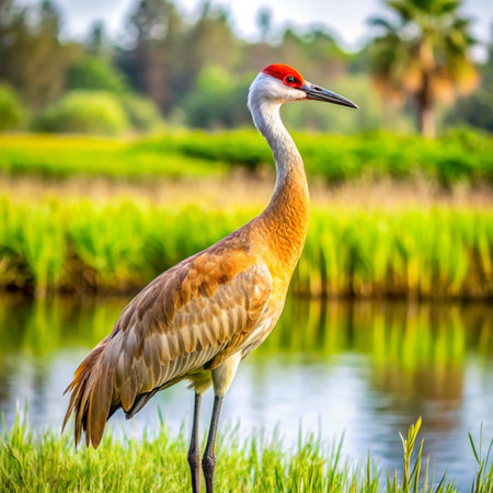 Red-crowned crane.の写真素材